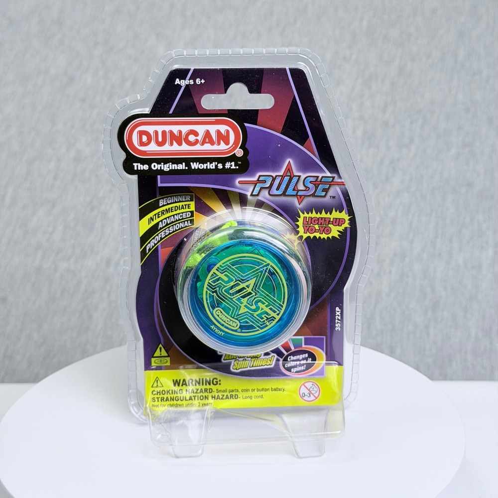 Duncan Pulse Light-Up Yo-Yo Ball-Bearing Axle Translucent Blue 3572XP New